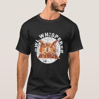 Drôle grand chouette à cornes chuchoter tshirt mon