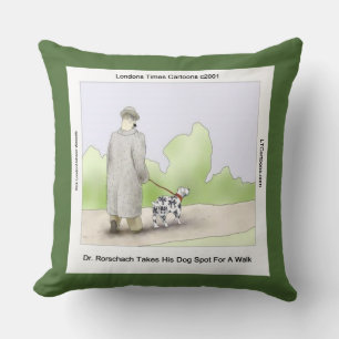 Drôle Grand Coussin de Lancer en Coton Dr. Rorscha