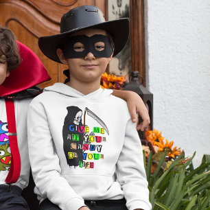 Drôle Grande Faucheuse Donnez-moi Candy Typographi