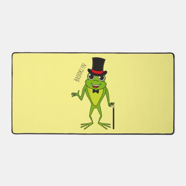 Drôle grenouille avec chapeau dessus dessin animé (Recto)