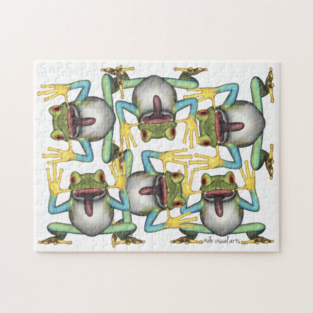 Drôle Grenouille fou Puzzle Froggie (Horizontal)