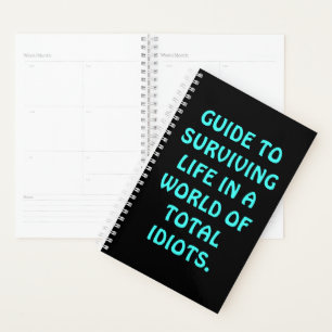 Drôle "GUIDE POUR SURVIVRE À LA VIE" Planificate