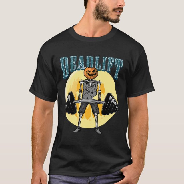 Drôle Gym Deadlift Skeleton Weight Lifter Pullover (Devant)