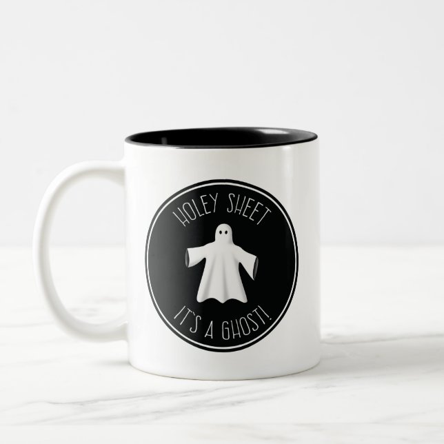 Drôle Halloween Mug - Holey Sheet C'est un fantôme (Gauche)