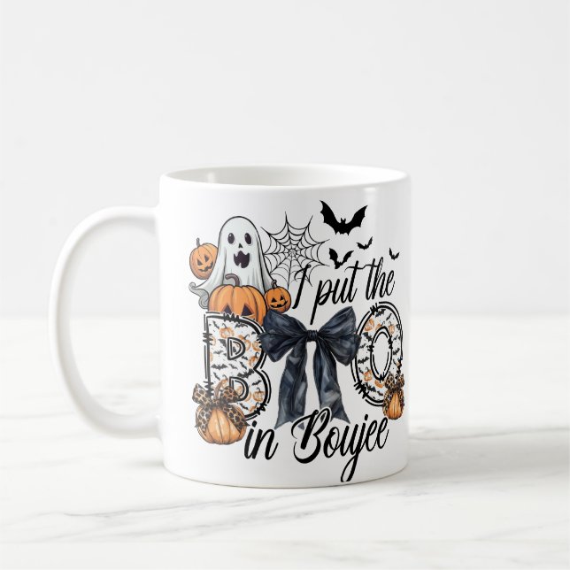 Drôle Halloween Mug - 'I Put BOO in Boujee' Gh (Gauche)