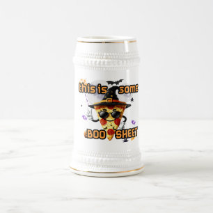Drôle Halloween Pizza Mug avec une phrase jouée