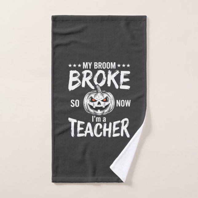 Drôle Halloween Professeur Balai Cassa Création (Serviette à main)
