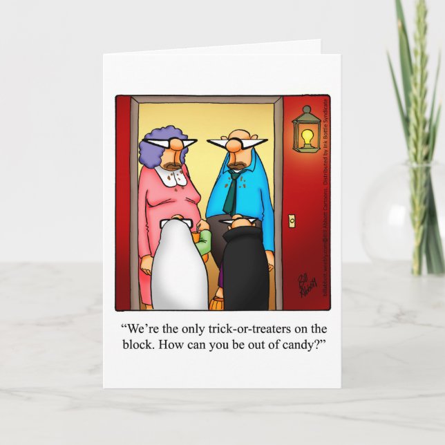 Drôle Happy Halloween Carte de voeux (Devant)