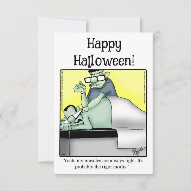 Drôle Happy Halloween Humour Carte de voeux (Devant)