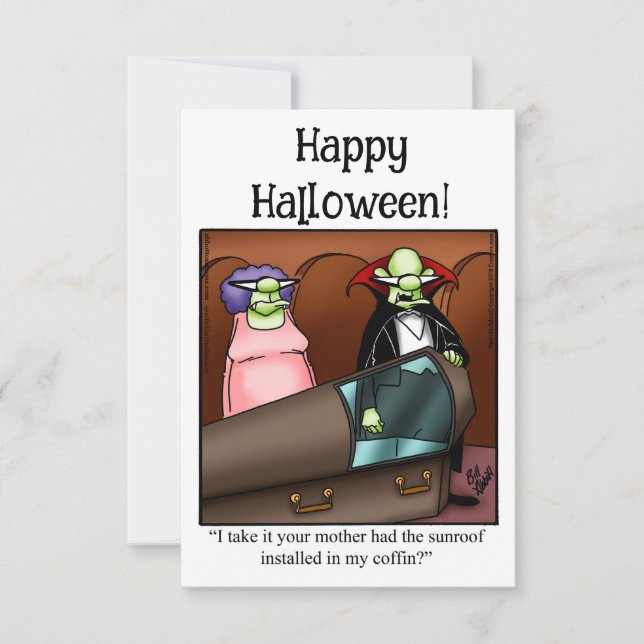 Drôle Happy Halloween Humour Carte de voeux (Devant)