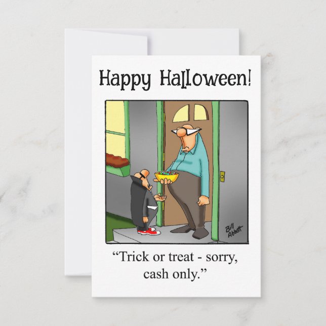 Drôle Happy Halloween Humour Carte de voeux (Devant)