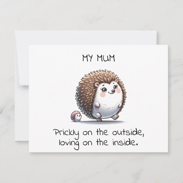 Drôle Hedgehog Pun Mère's Day Cadeau (Devant)