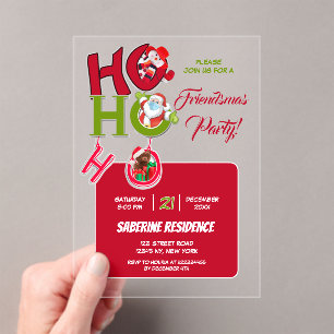 Drôle HO HO Retro Christmas Party Invitation
