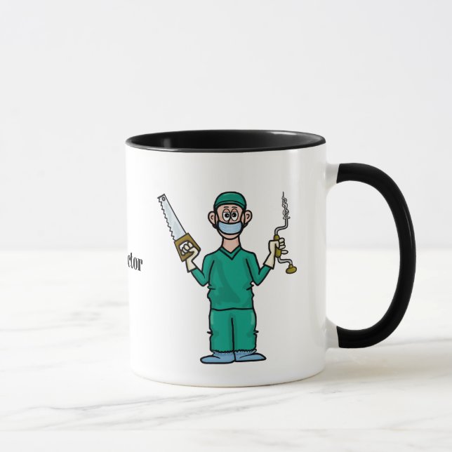 Drôle Homme Chirurgien Café Mug (Droite)