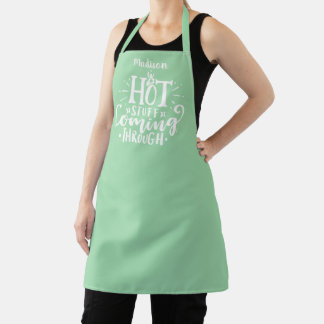 Drôle Hot Stuff Typographie Light Vert tablier