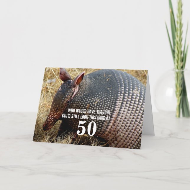 drôle humour de carte d'anniversaire armadillo (Devant)