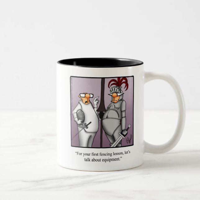 Drôle Humour d'escrime cadeau Mug (Droit)
