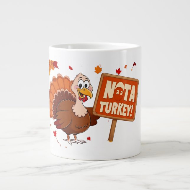Drôle Humour Mignonne Thanksgiving Turkey Mug (Devant)