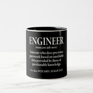 Drôle Ingénieur Définition Mug café à deux tons