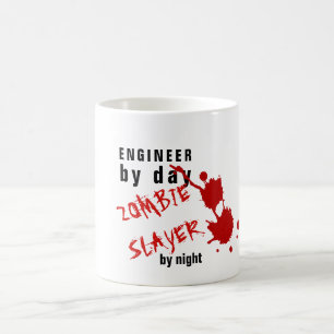 Drôle INGÉNIEUR MUG Zombie Slayer par Nuit Nommé