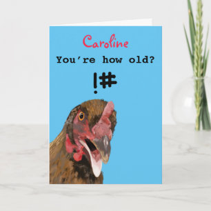 Drôle insultant carte d'anniversaire de poulet bla