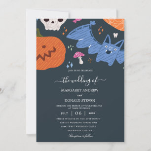 Drôle invitations de mariage Halloween