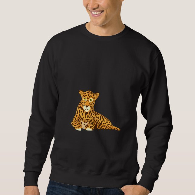 Drôle Jaguar Painting Pullover (Devant)