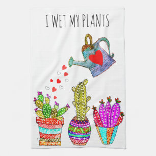 Drôle J'Ai Mu Mes Plantes Cactus Serviette de cuis