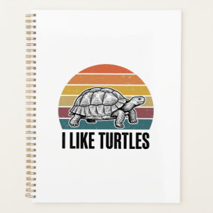 Drôle J'aime Les Tortues Vintage Gravure T-Shirt D