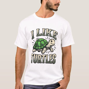 Drôle J'aime Les Tortues Vintage T-Shirt Tortue De
