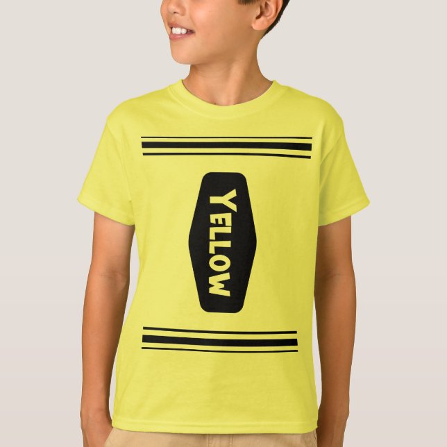 Drôle Jaune Crayon Halloween Costume T-shirt (Devant)