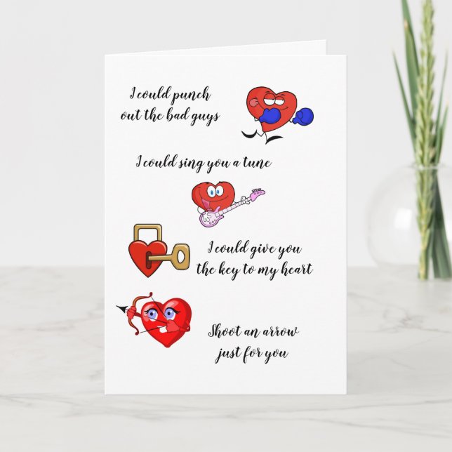 Drôle Je peux Coeurs Carte de Saint Valentin (Devant)