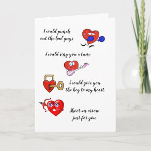 Drôle Je peux Coeurs Carte de Saint Valentin