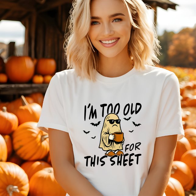 Drôle Je suis trop vieux pour ce T-shirt Halloween (Créateur téléchargé)