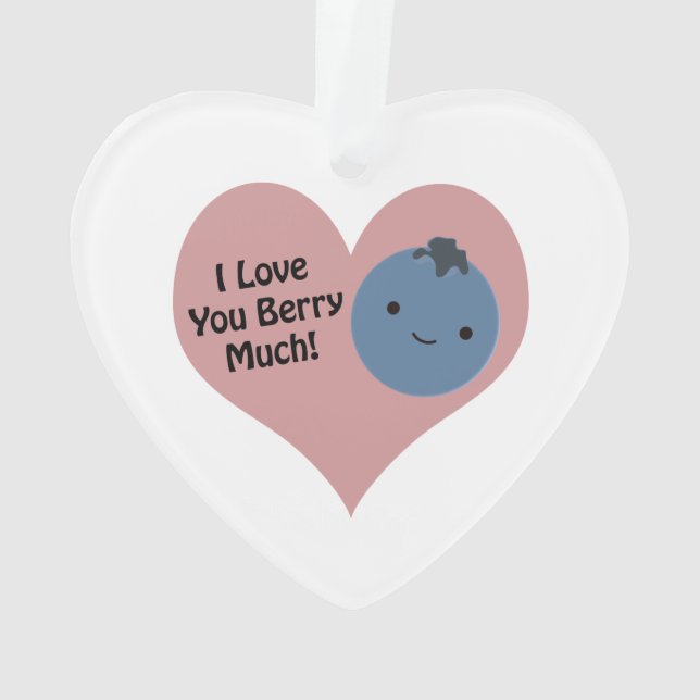 Drôle Je T'Aime Berry Beaucoup mignon Kawaii Blueb (dos)