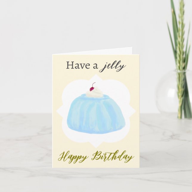 Drôle Jelly Jello Nourriture Carte d'anniversaire (Devant)
