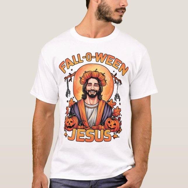 Drôle Jésus Halloween Éffrayant Tshirt de vacances (Devant)