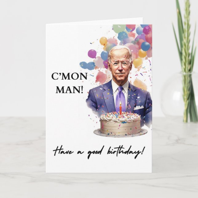 Drôle Joe Biden carte d'anniversaire (Devant)