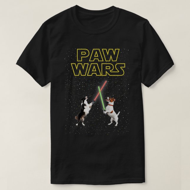 Drôle Joke Citer Chien Tshirt Paw Wars Cute Chiens (Design devant)