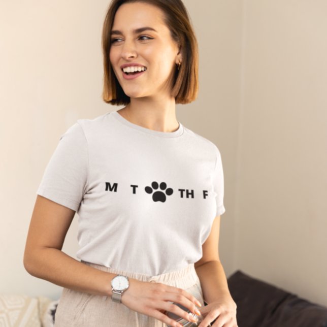 Drôle Jours de Chien de la semaine T-shirt Paw (Créateur téléchargé)