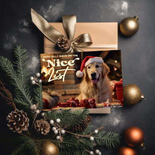 Drôle Joyeuse Liste Chien Animal Noël Vacances