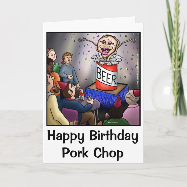 Drôle Joyeux Anniversaire Carte de porc (Devant)