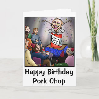 Drôle Joyeux Anniversaire Carte de porc
