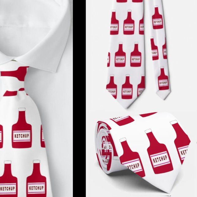 Drôle Ketchup Catsup Gag Cravate cadeau Necktie (Créateur téléchargé)