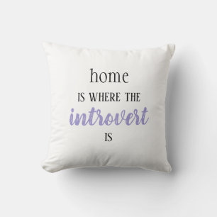 Drôle "La maison est où est l'initié" coussin