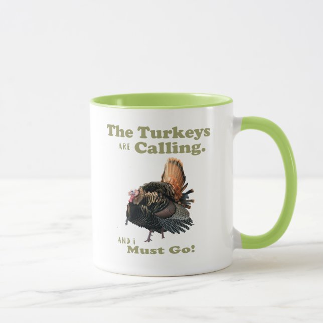 Drôle La Turquie sauvage Citation De Chasse Mug (Droite)