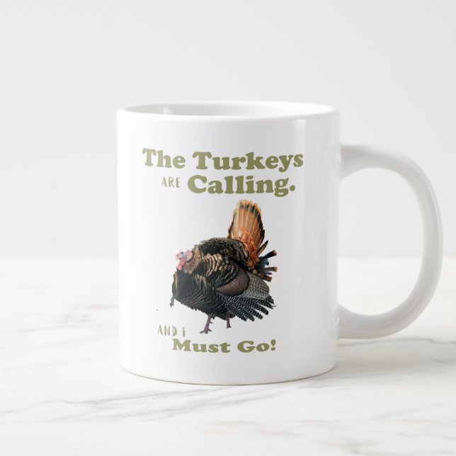 Drôle La Turquie sauvage Citation De Chasse Mug (Droite)