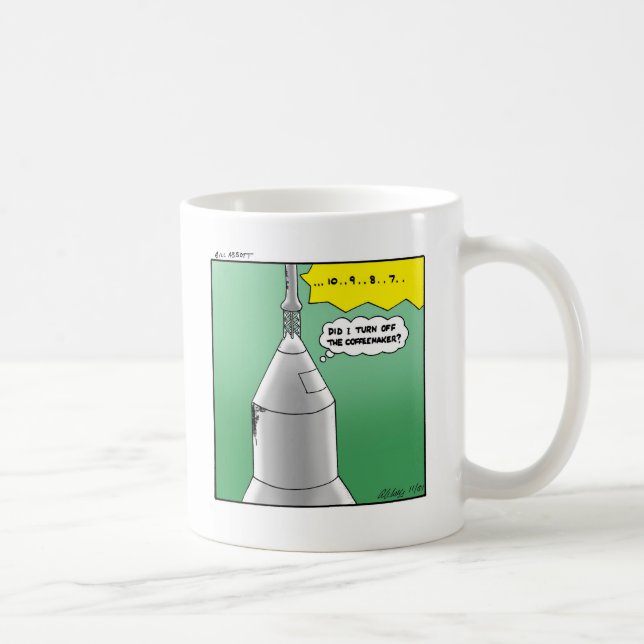 Drôle lancement de fusées Humour Mug de café (Droite)