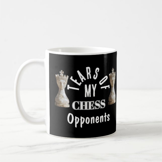 Drôle Larmes de mes joueurs opposés ÉCHECS Mug (Gauche)