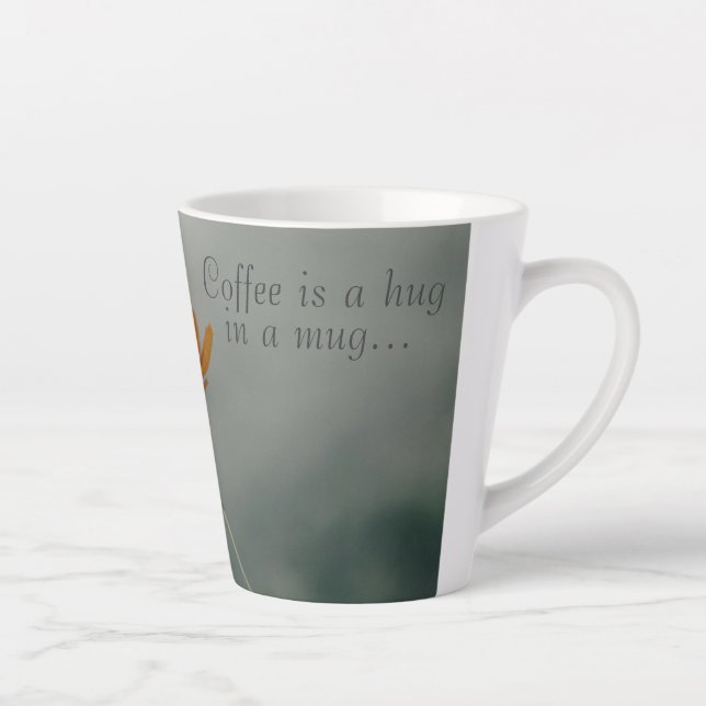 Drôle Latte Mug - "Mais d'abord, café" (Droite)